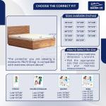 GADDA CO 100% Waterproof Premium Cotton Feel Mattress Protector King Size 78x72 Inch|Ultra Soft Breathable & Fitted Bed Protector Terry Cover Double Bed (6.5x6 feet, Fits 10 Inches, Grey)