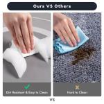 VERVENIX Doormat Pack of 2 Bathroom Mat Rubber for Home Kitchen Washroom Office Rectangular Grey