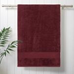 100% Cotton Towels for Bath | Towels for Bath Large Size | Trident Bath Towel - Soft & Absorbent | 450 GSM | 1 Piece Bath Towel for Men/Women | Urban Comfort | 70 cms x 140 cms - Wine Red