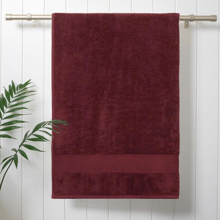 100% Cotton Towels for Bath | Towels for Bath Large Size | Trident Bath Towel - Soft & Absorbent | 450 GSM | 1 Piece Bath Towel for Men/Women | Urban Comfort | 70 cms x 140 cms - Wine Red